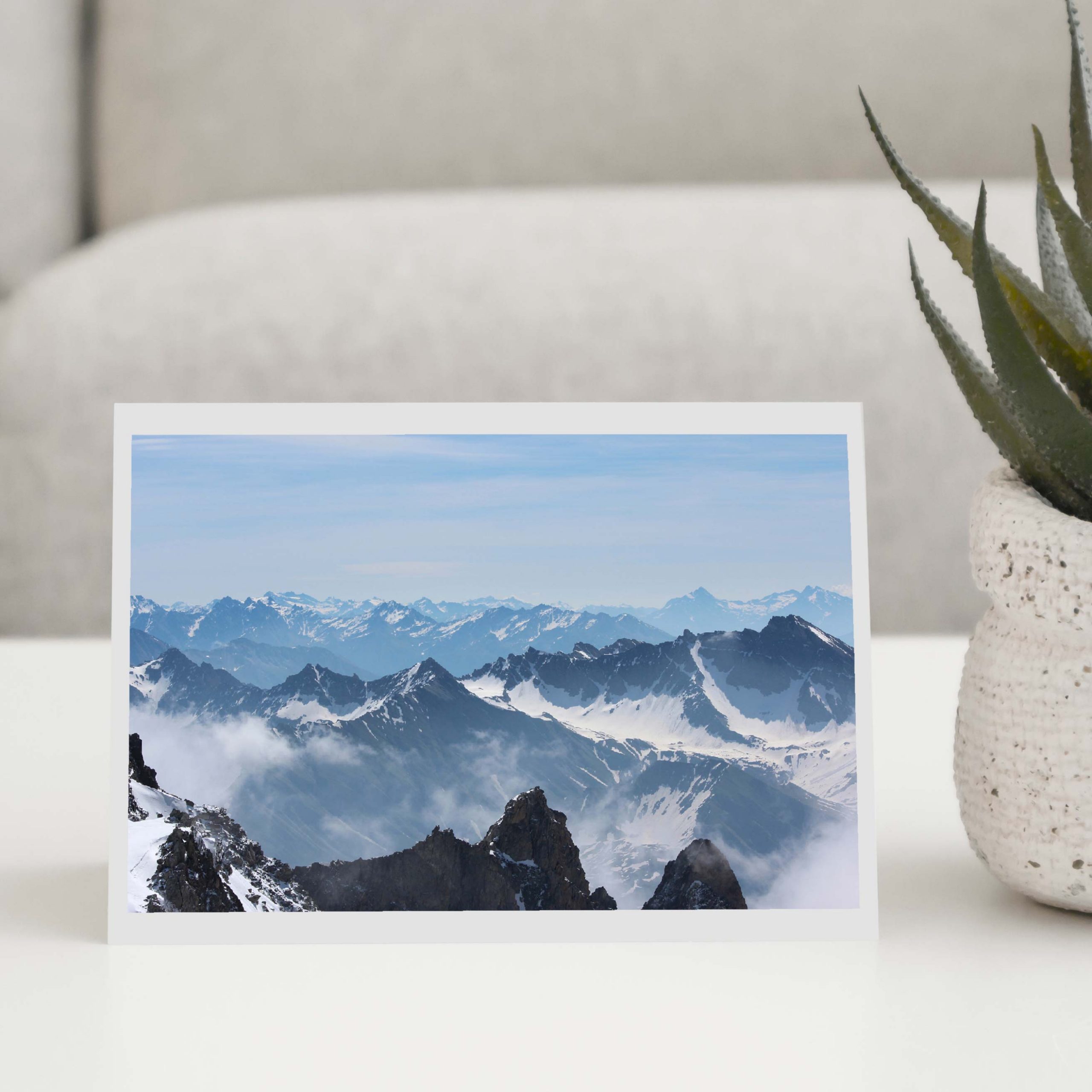 Mont Blanc Mountains Greeting Card